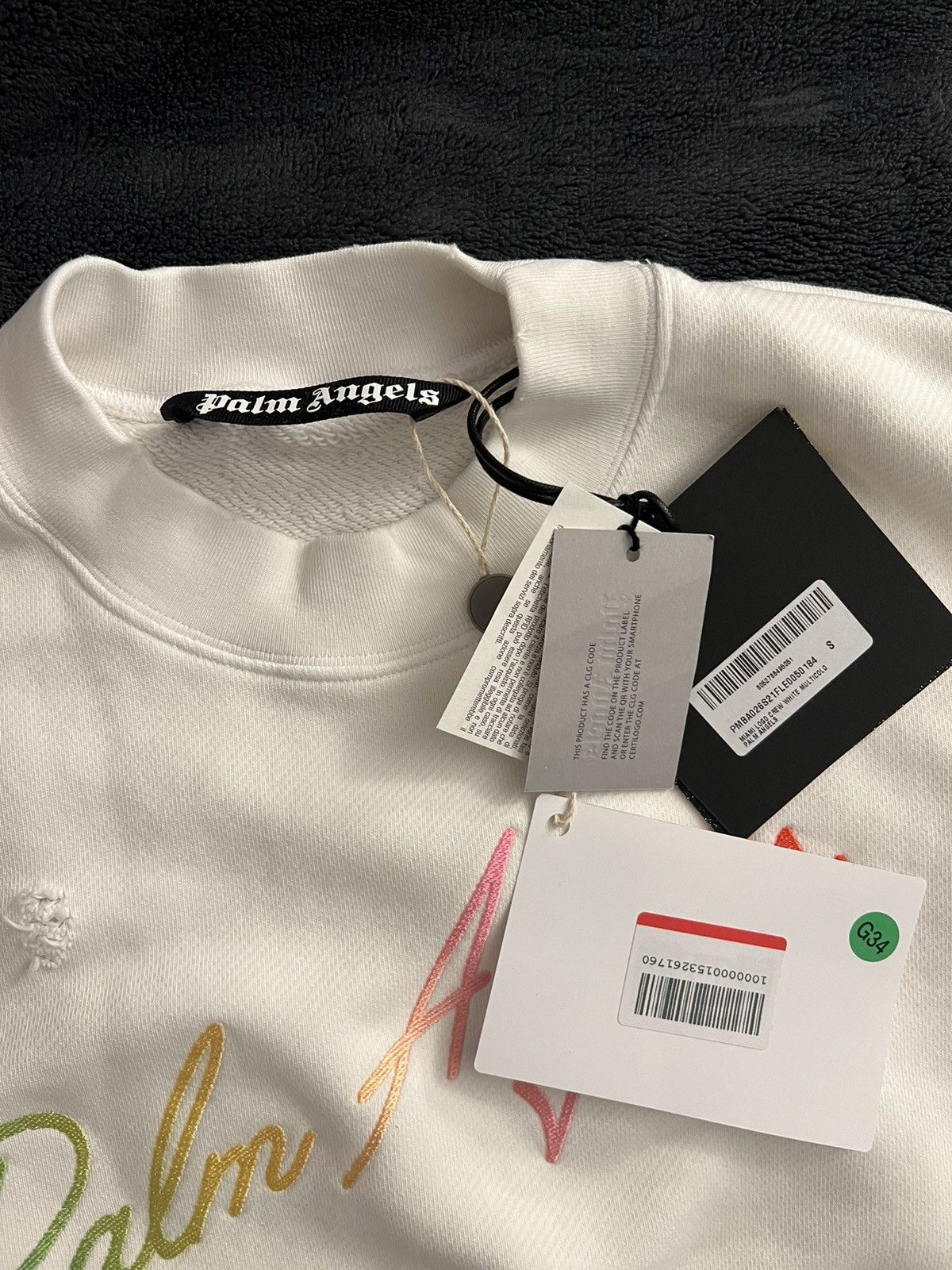 Palm Angels Palm Angels Miami Logo Print Sweatshirt Size US S / EU 44-46 / 1 - 3 Thumbnail