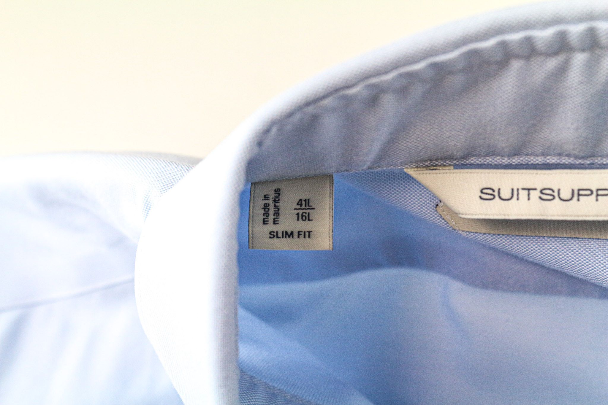 Suitsupply 41L/16L Slim Blue Cotton Button-Up Shirt 78465 Size 40R - 5 Thumbnail