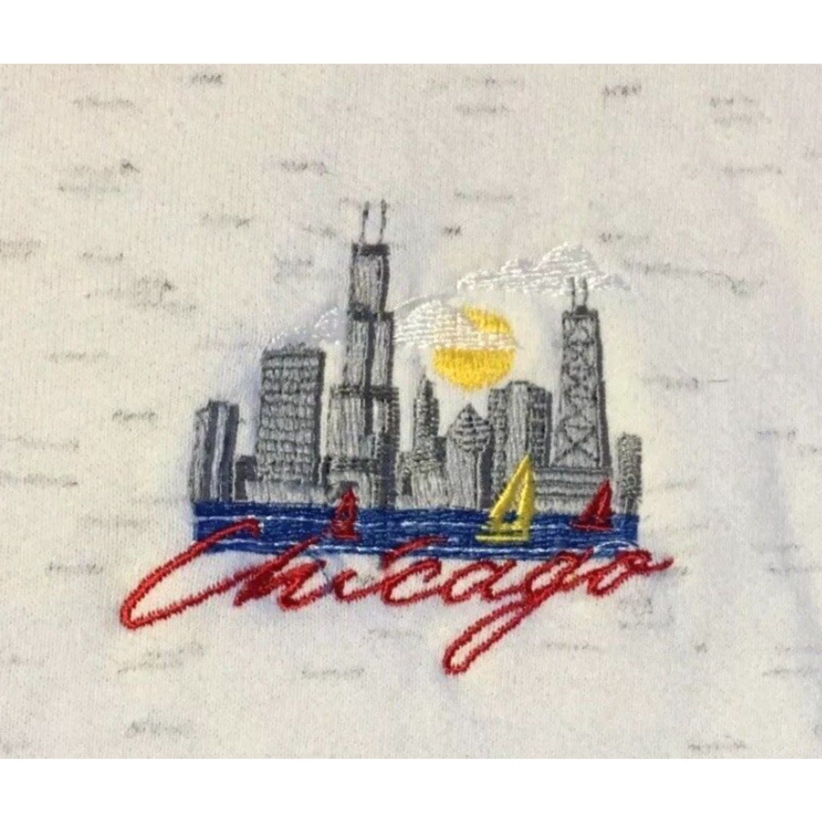 Vintage Vtg 80s Chicago Faded Distress Sweatshirt L XL USA Surf Skate Bulls Grunge 90s - College Hoodie Men White USASweatshirt L Size US L / EU 52-54 / 3 - 2 Thumbnail
