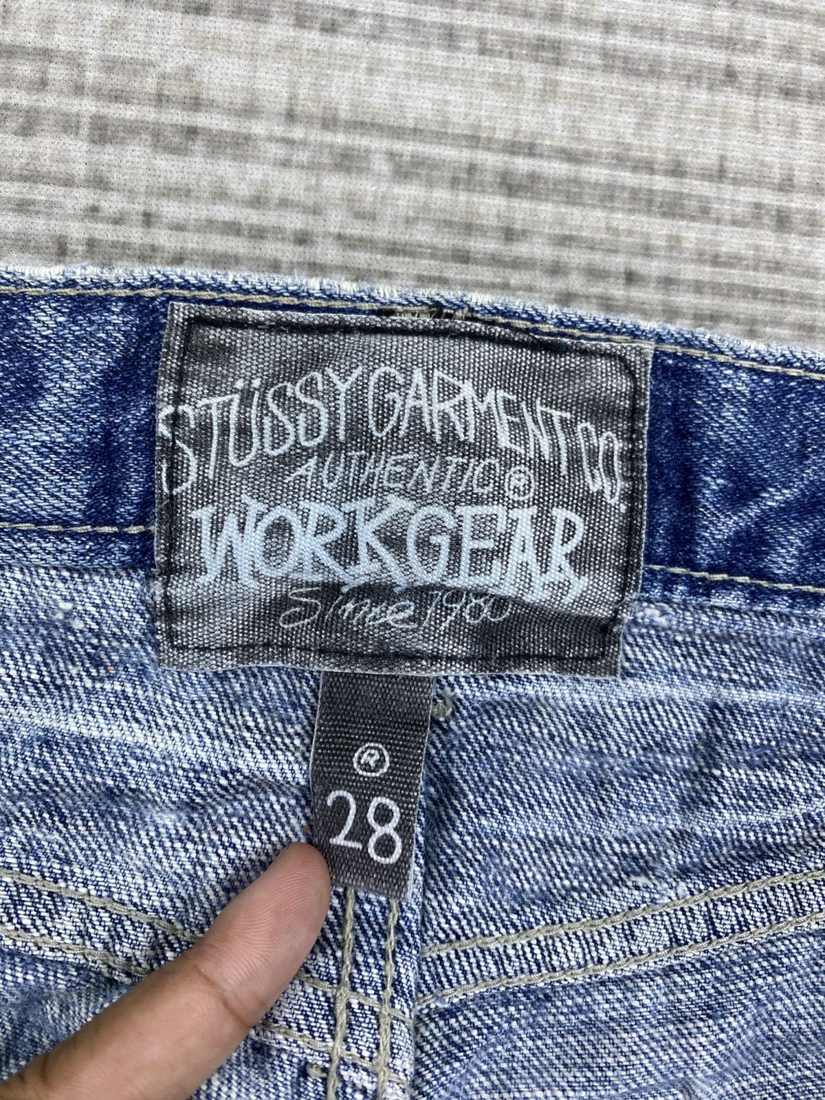 Stussy × Vintage Vintage 90s Stussy Garment Distressed Denim Jeans Size US 27 - 14 Thumbnail
