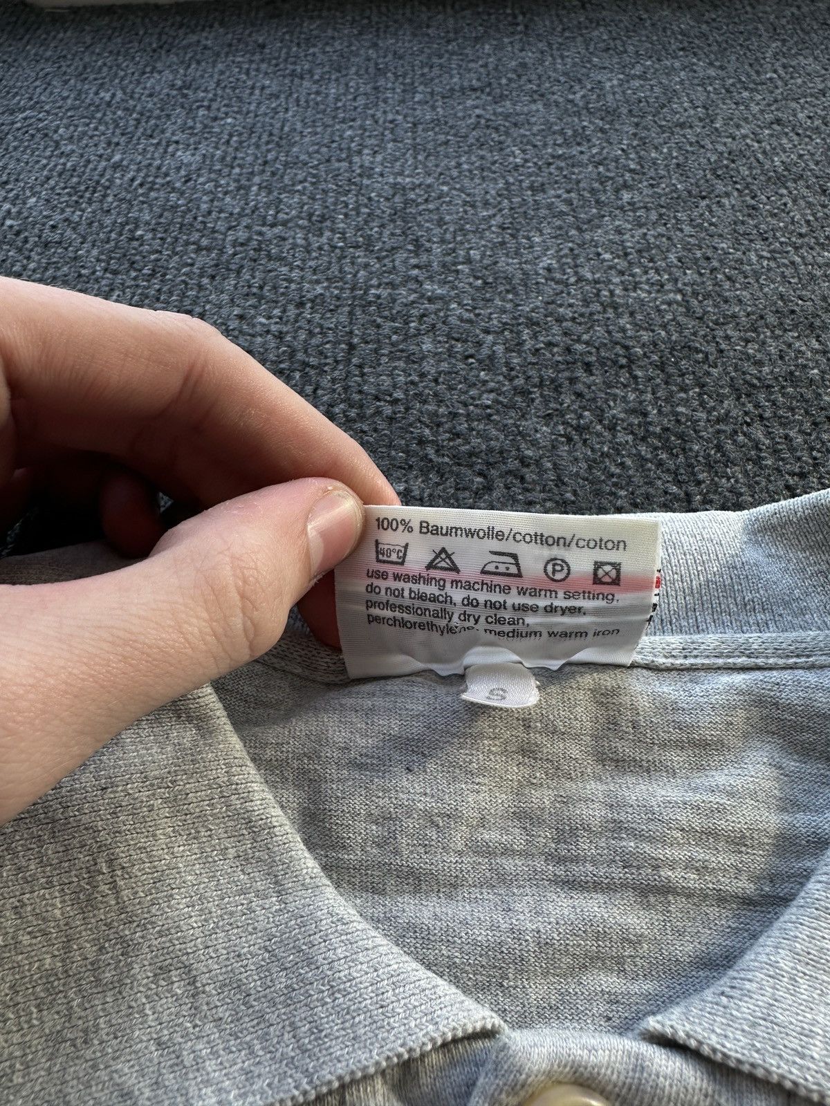 Hugo Boss 🚨 HUGO BOSS VINTAGE GRAY LONGSLEEVE POLO LUXURY RUGBY Size US M / EU 48-50 / 2 - 11 Thumbnail