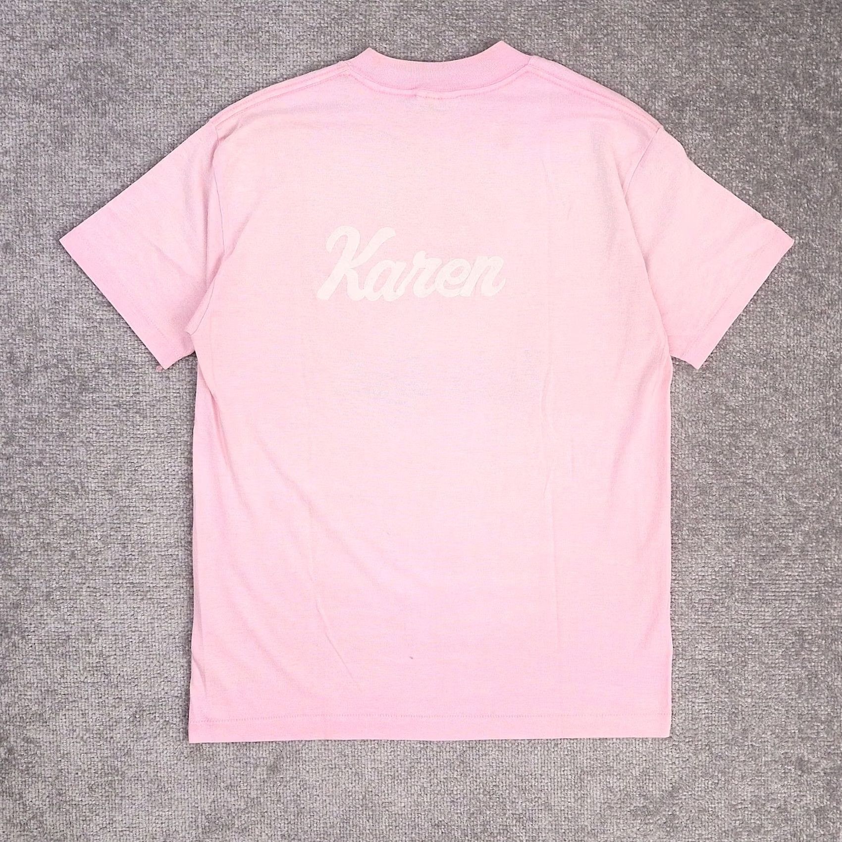 Pinko VINTAGE 80s Virginia Beach T-Shirt Cute Hearts Medium Pink Short Sleeve Size US M / EU 48-50 / 2 - 2 Thumbnail