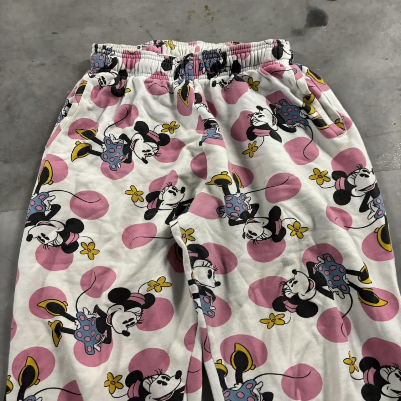 Disney Vintage Y2K/2000s Cute Disney Minnie Mouse White/Pink Essential Sweatpants! Size 30" / US 8 / IT 44 - 2 Thumbnail