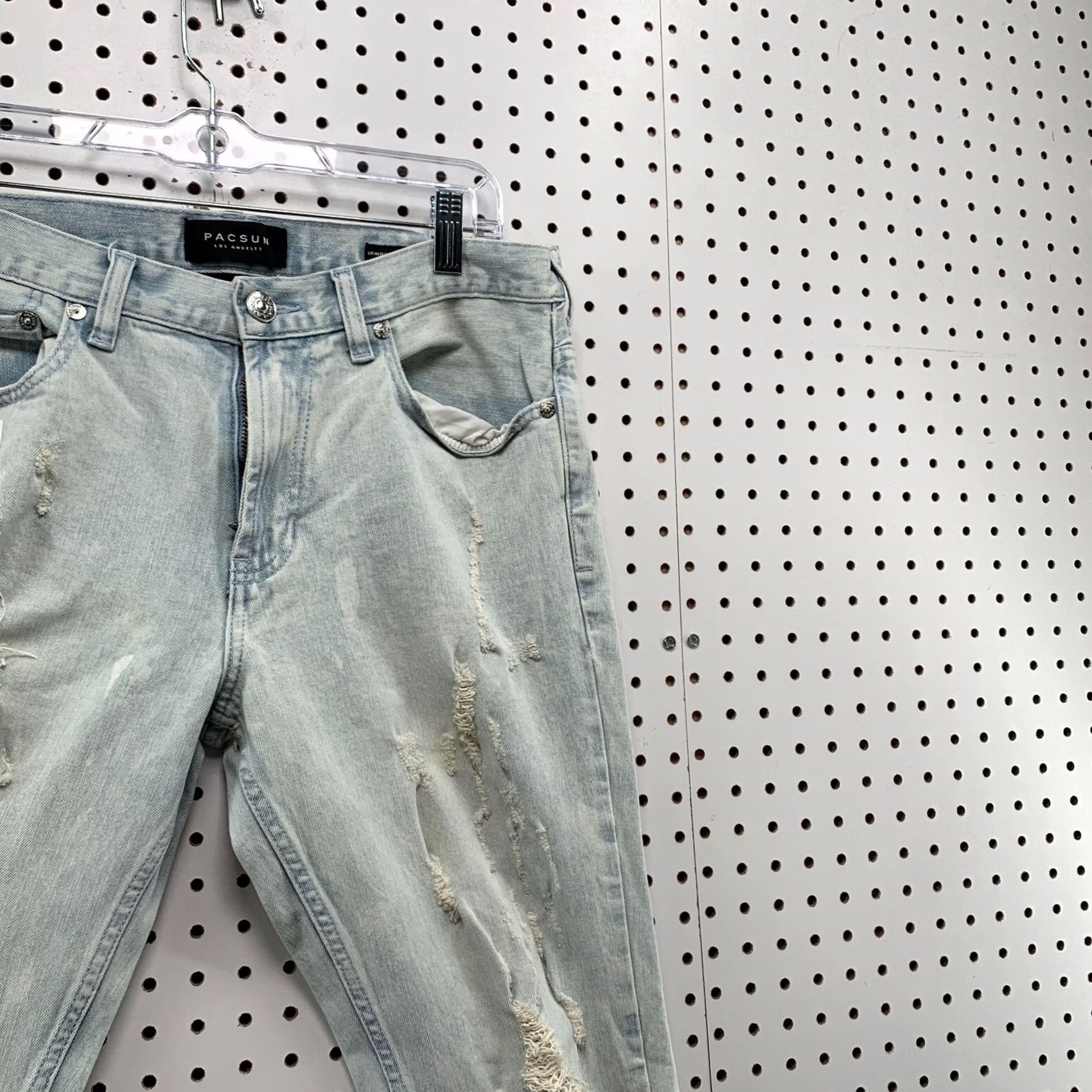 Pacsun PacSun Jeans Mens Size 32x32 Fits 32x30 Distressed Denim Comfort Stretch Skinny Size US 32 / EU 48 - 6 Thumbnail