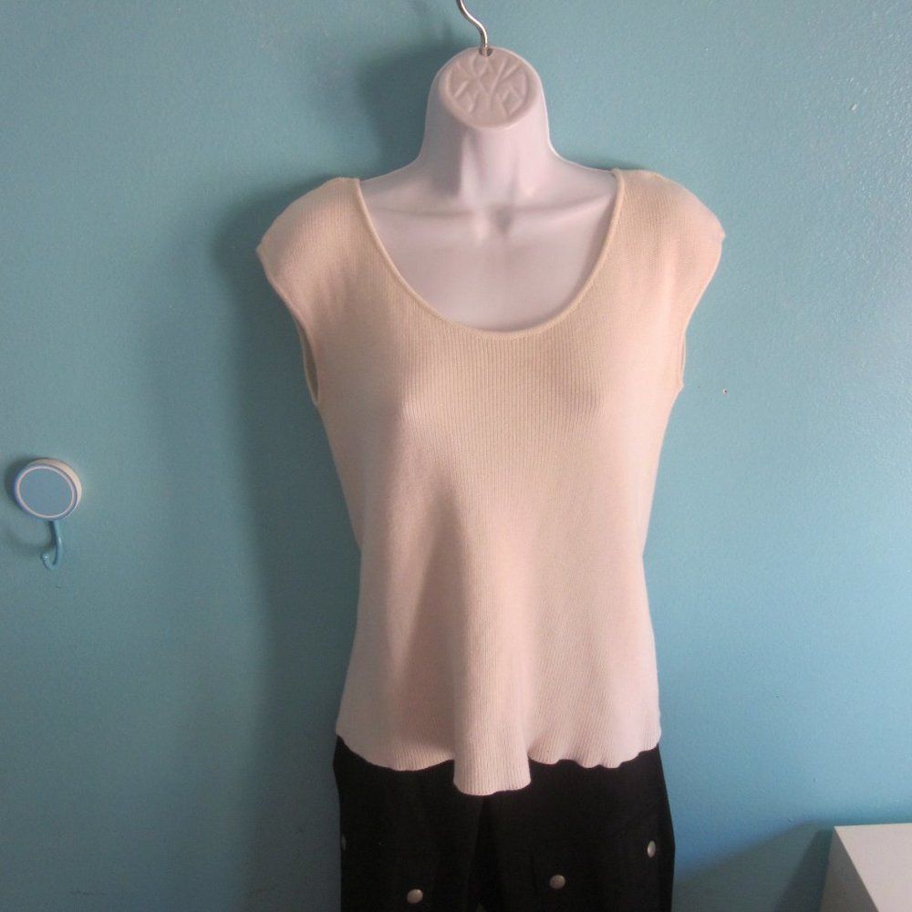 Other Dusan Ivory Knit Cotton Sweater Tank Women’s Size Large Size L / US 10 / IT 46 - 9 Thumbnail