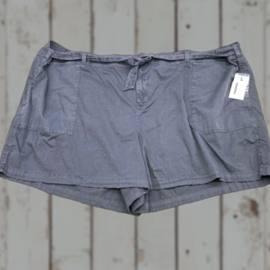 Vintage VINTAGE Sonoma Shorts Womens 5X Gray 52x5 Drawstring Belt NEW 5138 Size 38" / US 16 / IT 52 - 1 Thumbnail