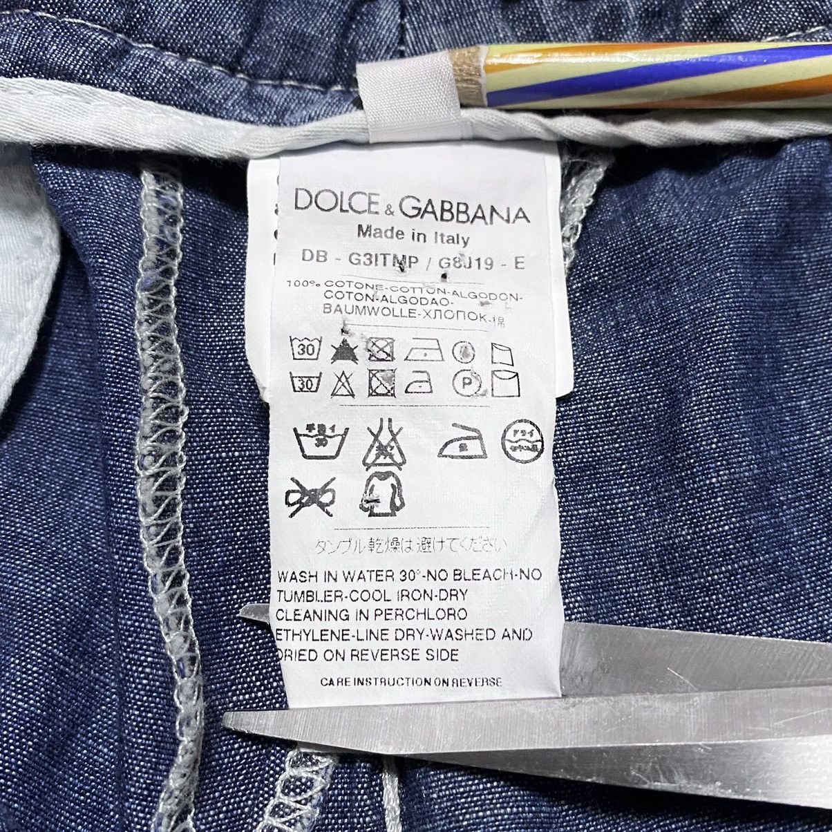 Dolce & Gabbana Dolce & Gabbana Washed Blue Distressed Jeans Shorts Size US 34 / EU 50 - 16 Thumbnail