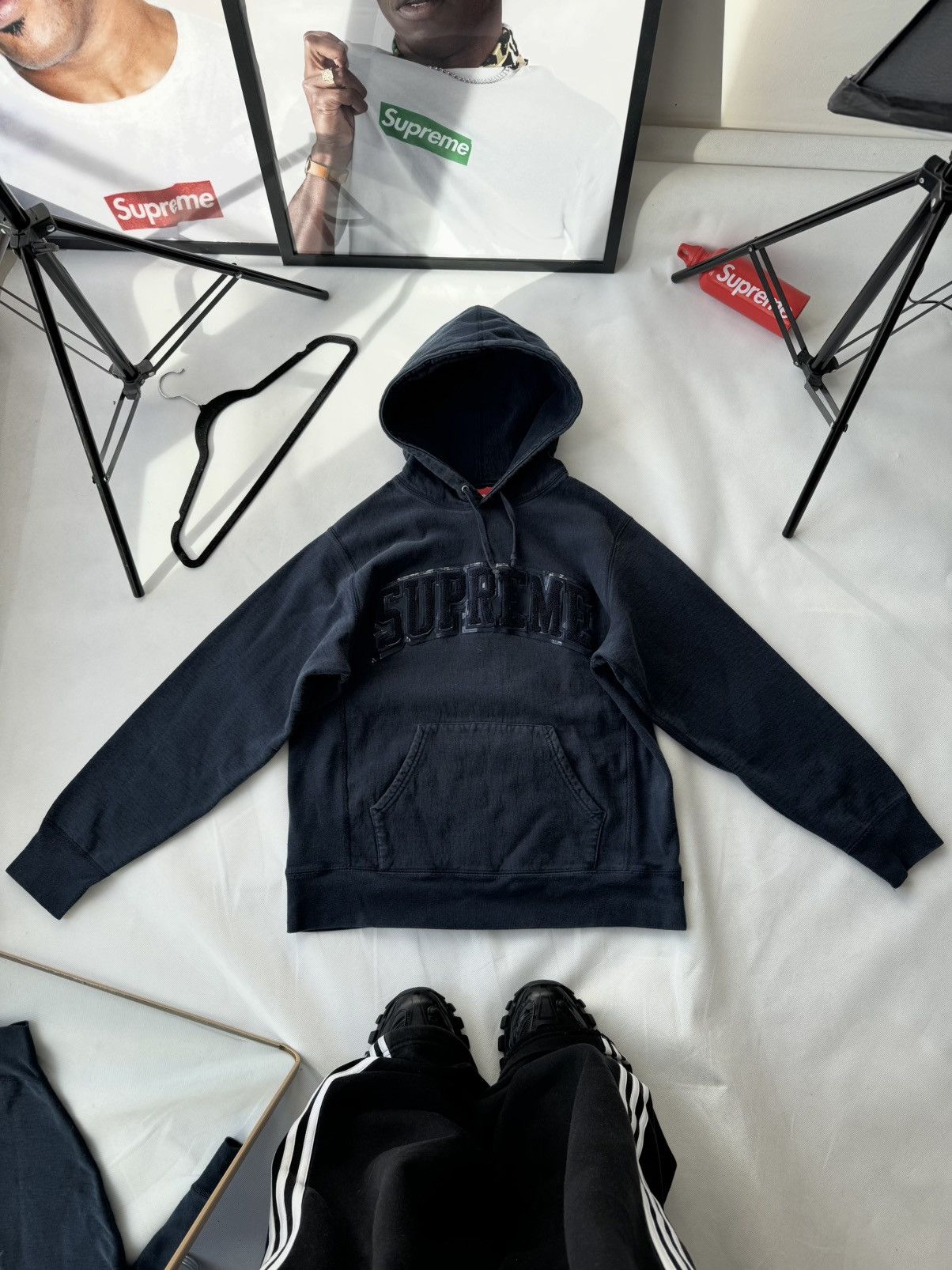 Hypebeast Rare SUPREME Big Logo Zip Up Boxy Fit Hoodie Size US L / EU 52-54 / 3 - 11 Thumbnail