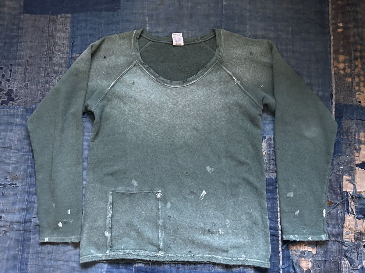 Kapital Kapital u neck damaged painted sweater Size US L / EU 52-54 / 3 - 1 Thumbnail