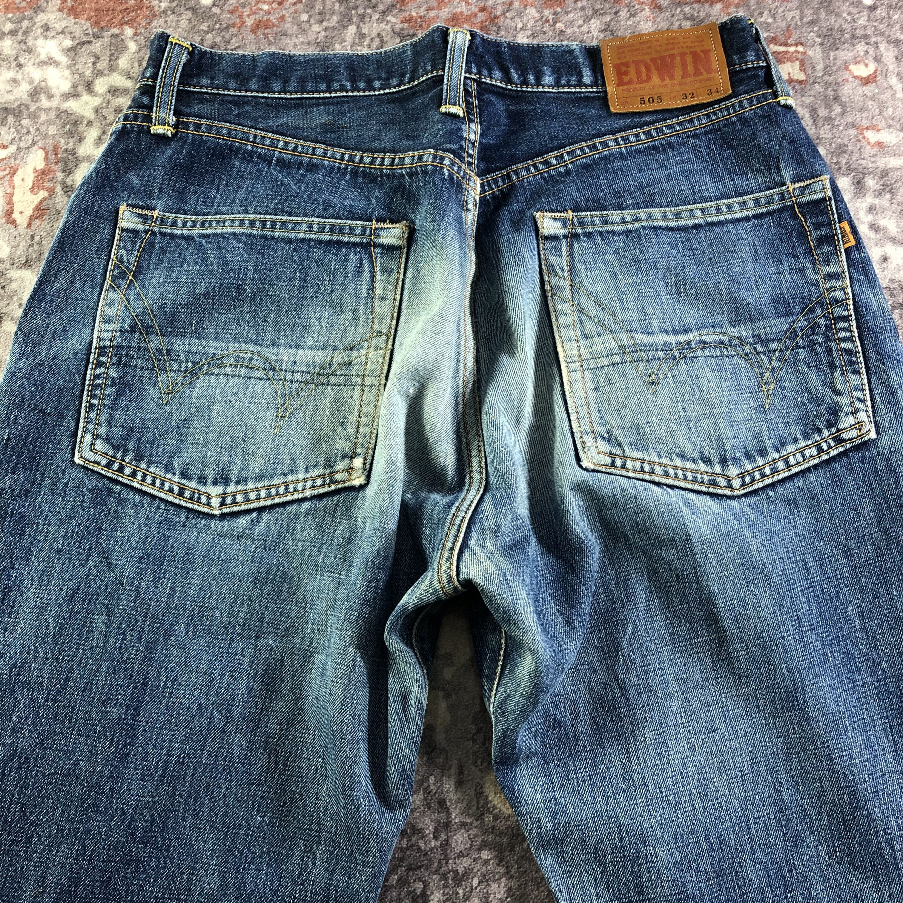 Edwin Vintage Blue Wash Edwin 505 Selvedge Jeans-JM3680 Size US 32 / EU 48 - 5 Thumbnail