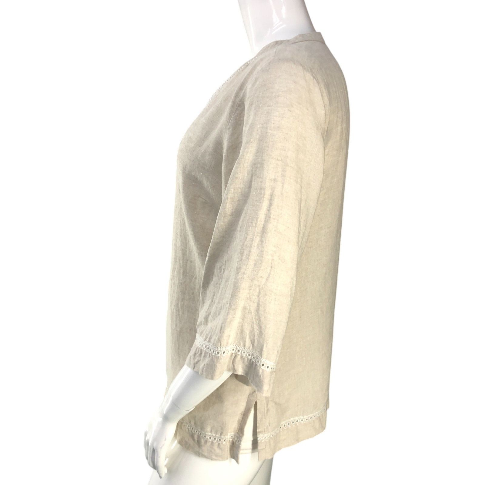 Tommy Bahama Tommy Bahama Size L Tunic Embroidered Beaded Linen TINY FLAW Size L / US 10 / IT 46 - 7 Thumbnail