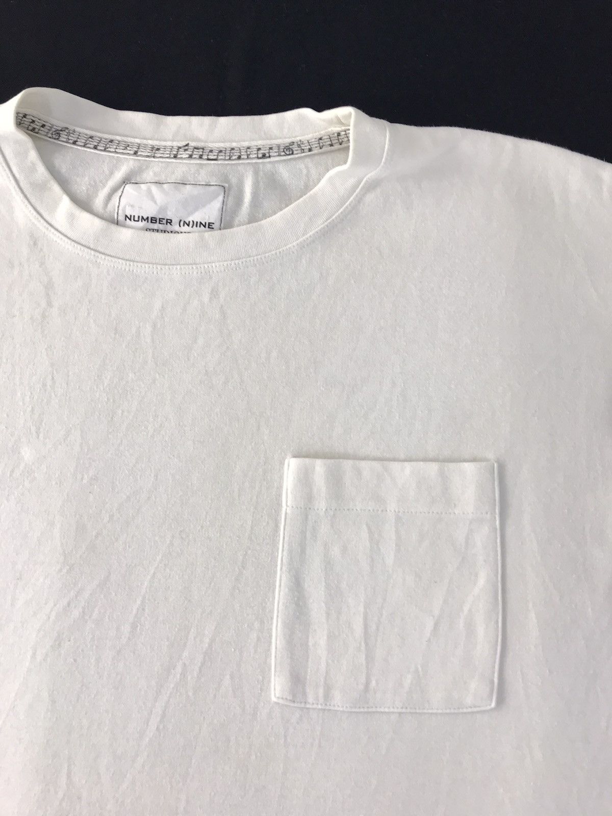 Number (N)ine Number (N)ine Studios Japanese Brand Plain Single Pocket Tee Size US M / EU 48-50 / 2 - 4 Thumbnail