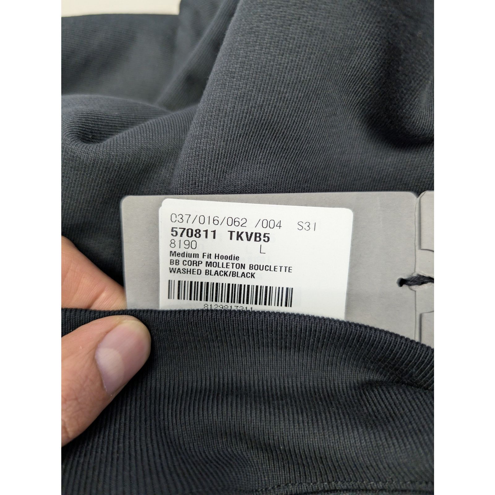Balenciaga o1rshd1 BB Corp Molleton Bouclette Medium Fit Hoodie Black Size US L / EU 52-54 / 3 - 22 Thumbnail
