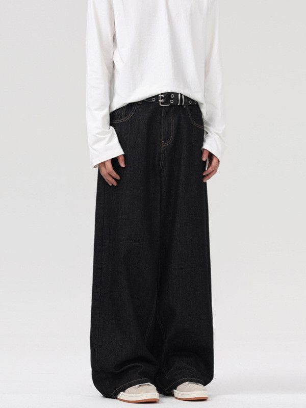 Japanese Brand Men's high-street retro casual wide-leg jeans Size US 32 / EU 48 - 3 Thumbnail