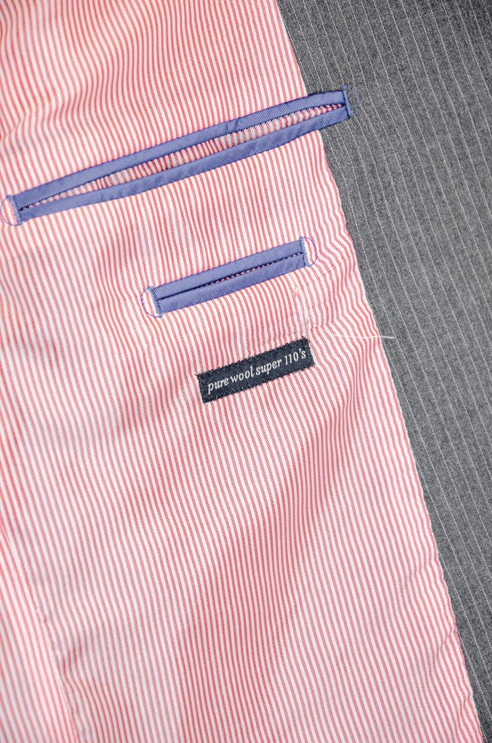 Suitsupply Suitsupply ACORfato Wool Pinstripe Suit 44R EU54 Size 44R - 20 Thumbnail