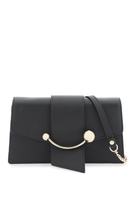 BLACK STRATHBERRY 'CRESCENT ON A CHAIN' CROSSBODY MINI BAG