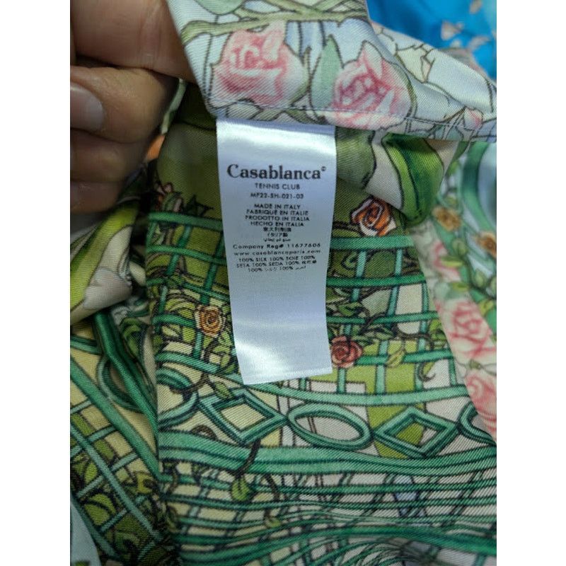 Casablanca o1rshd1 L'Amour En Fleur Long Sleeve Silk Shirt in Multi Size US XL / EU 56 / 4 - 17 Thumbnail