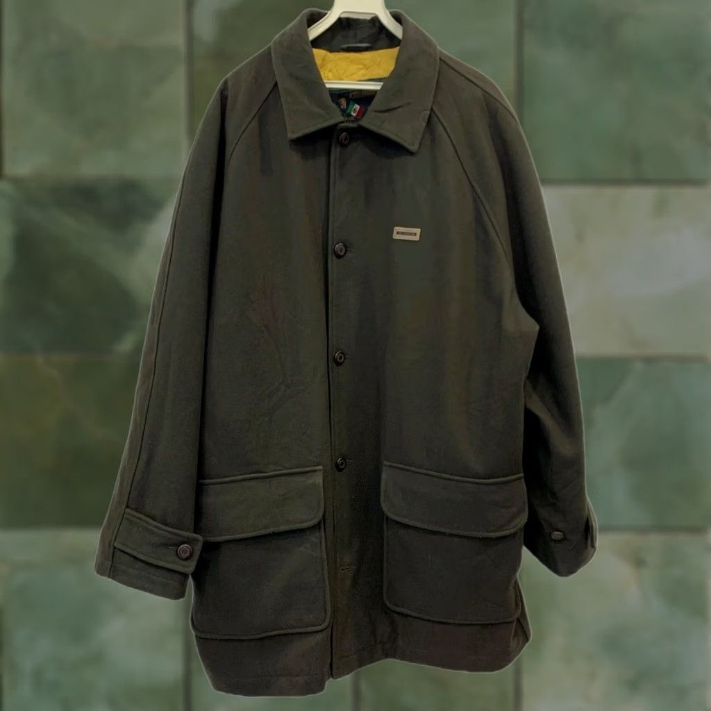 Paul & Shark VINTAGE Paul & Shark Yachting Jacket XL Green Wool Blend Nautical Flags Italy Mens Size US XL / EU 56 / 4 - 1 Thumbnail
