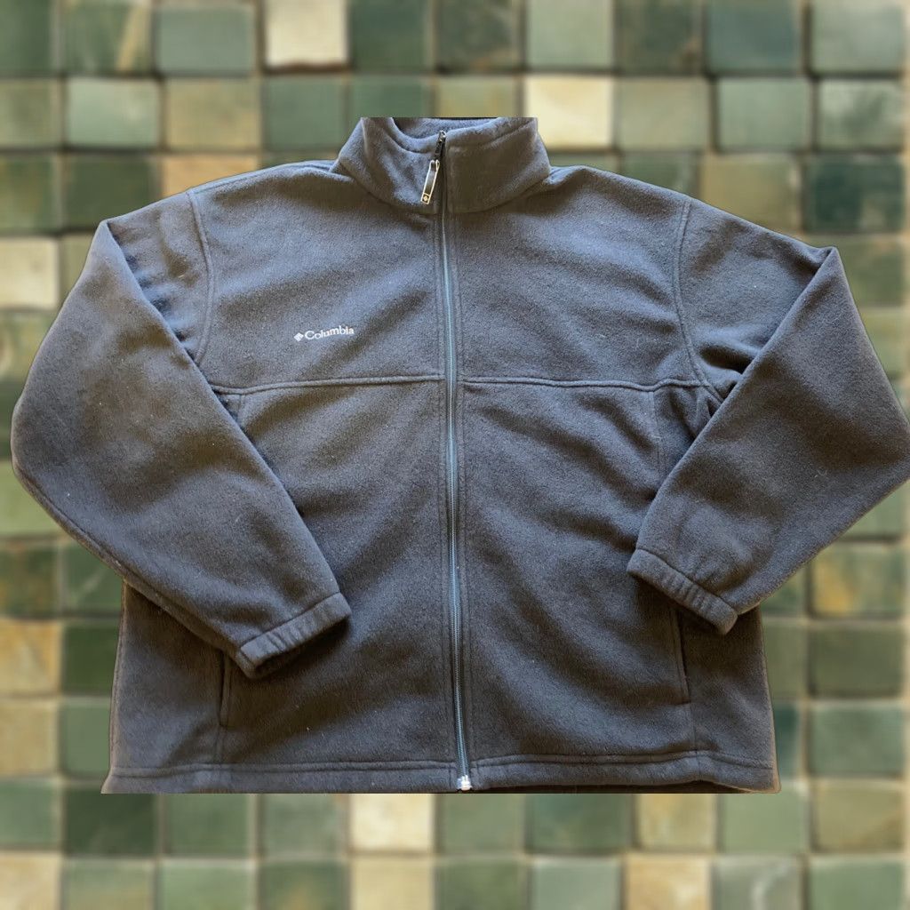 Vintage Columbia Jacket Fleece Men Black Full Zip Size L Large Regular Sweater, Solid, Polyester, Full Zip, Pre-owned, USPS Priority Mail Size US L / EU 52-54 / 3 - 1 Thumbnail
