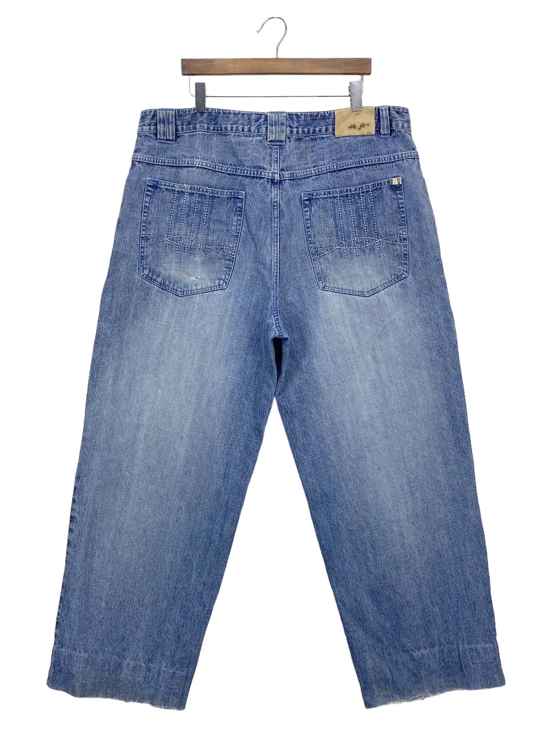 image of Distressed Denim Clench Baggy Jeans Hip Hop Skateboard Jeans in Blue, Men's (Size 40)