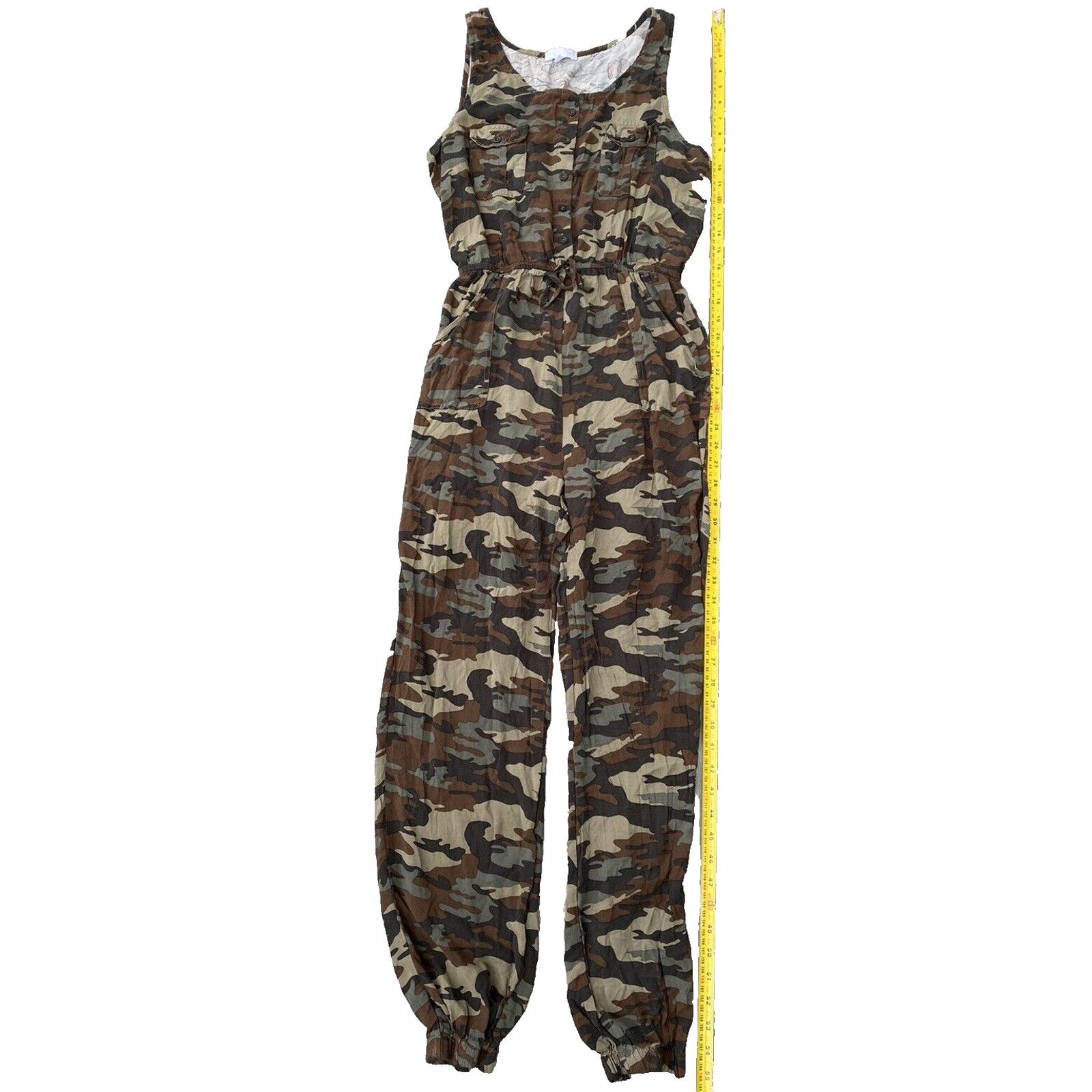 Briggs & Riley Riley&James Camouflage Bib Overalls L Green Grey A000315 Size 28" / US 6 / IT 42 - 1 Thumbnail