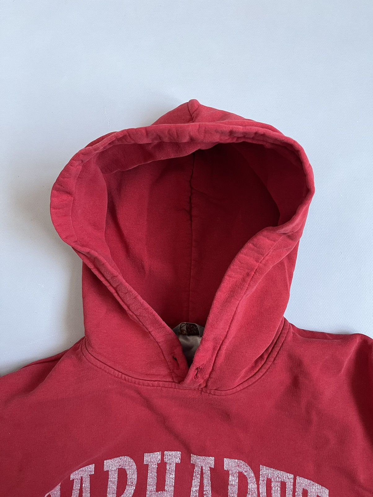Carhartt × Vintage Vintage 90s Carhartt Men Distressed Red Logo Hoodie Size US L / EU 52-54 / 3 - 18 Thumbnail