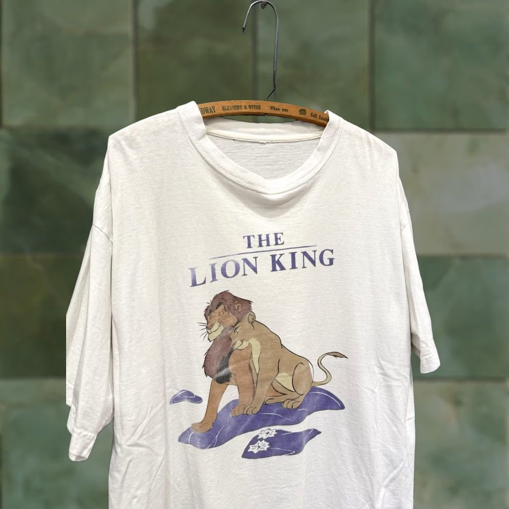 Disney VINTAGE Disney The Lion King White Movie Promo Tee Shirt L Mens Large Size US L / EU 52-54 / 3 - 1 Thumbnail