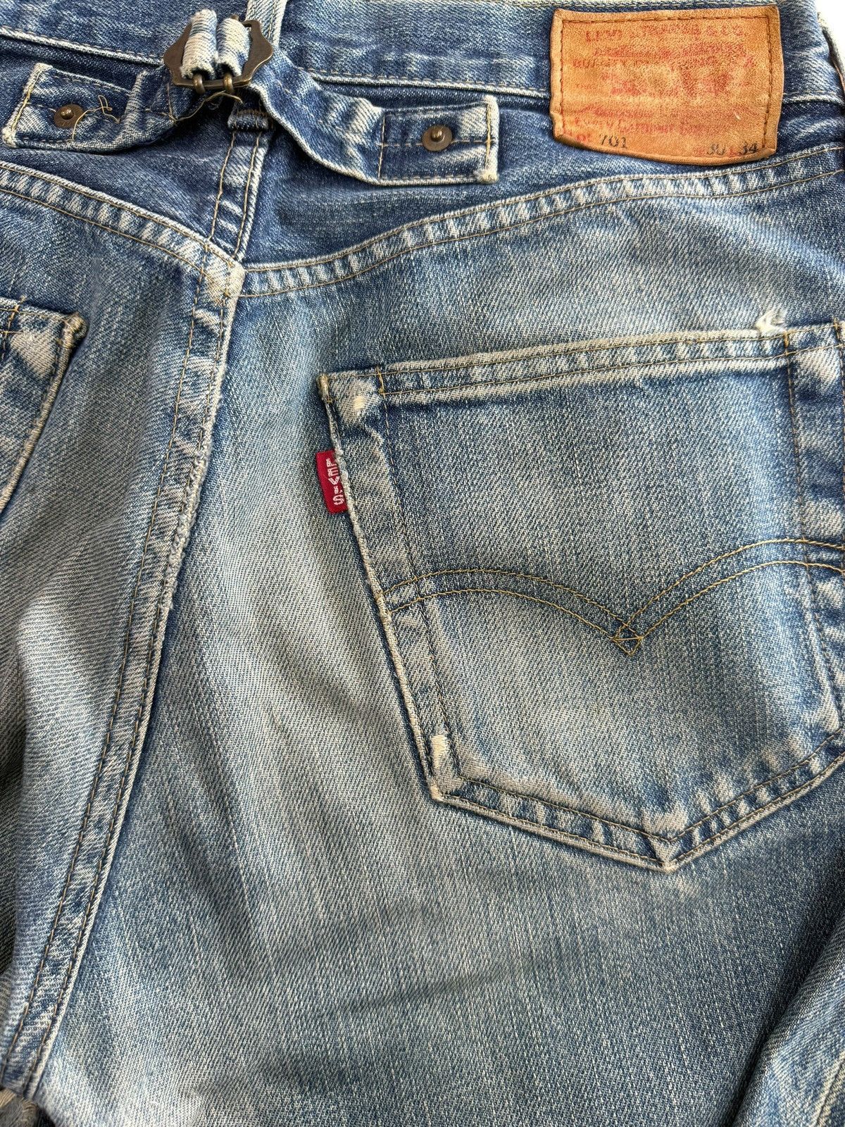 Levi's Vintage Clothing Vintage Levis LVC Big E 701xx Buckle Back Size US 30 / EU 46 - 6 Thumbnail