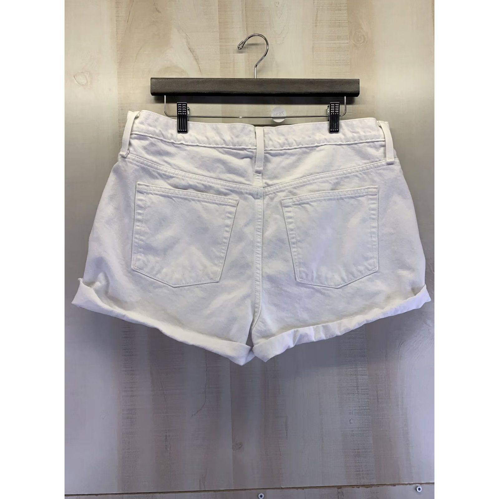 J.Crew J.CREW White Denim Cut-Off Jean Shorts Womens Size 32-7639 Cuffed Size 24" / US 00 / IT 34 - 6 Thumbnail