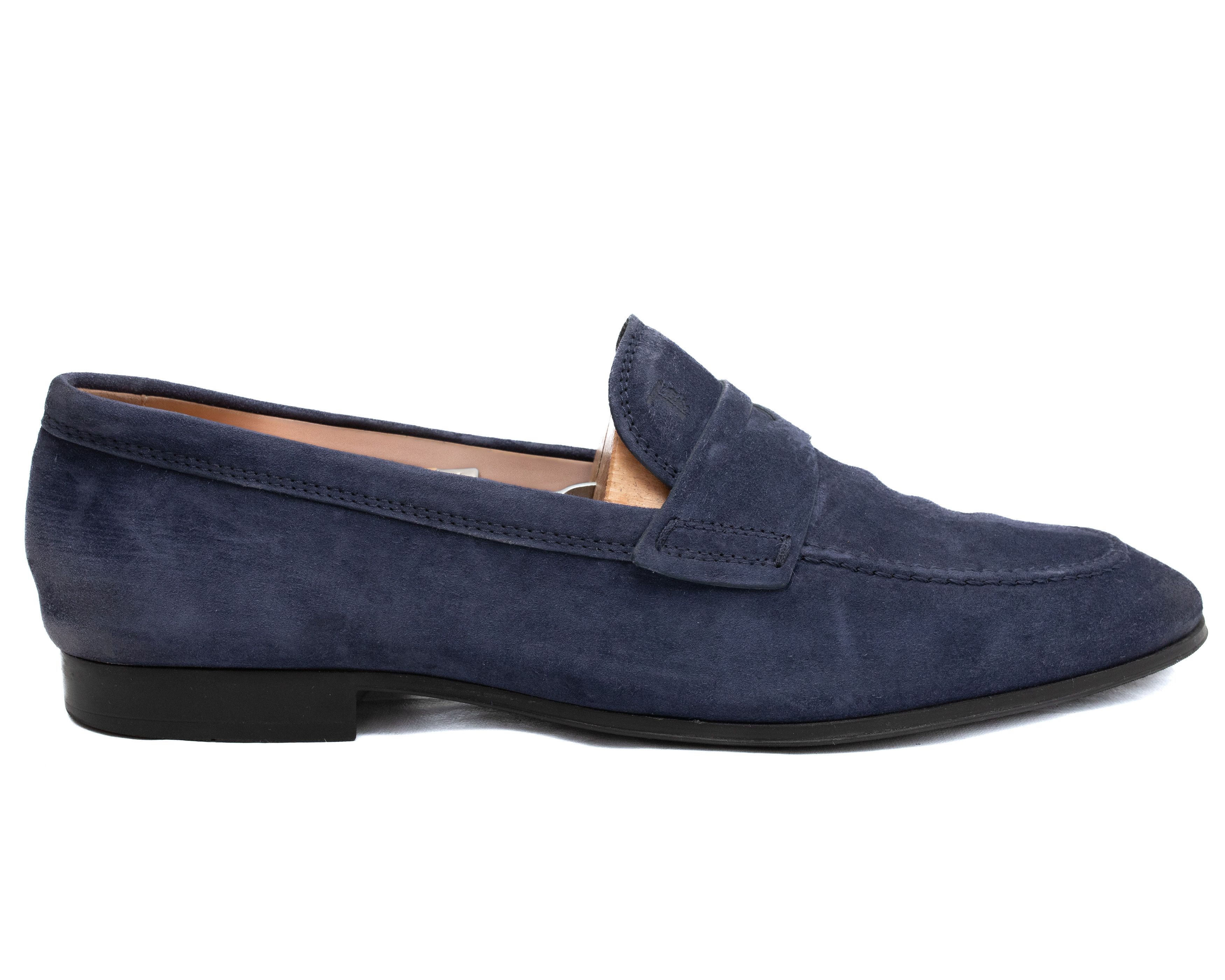 Tod's TOD’S Blue Suede Penny Loafers Size US 8.5 / EU 41-42 - 3 Thumbnail