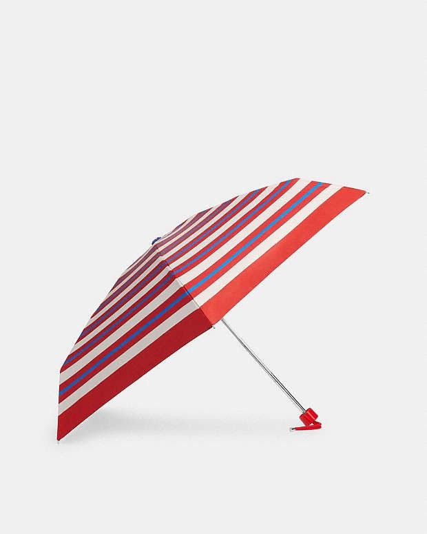 Coach NWT Coach Uv Protection Mini Umbrella In Stripe Print Size ONE SIZE - 1 Thumbnail