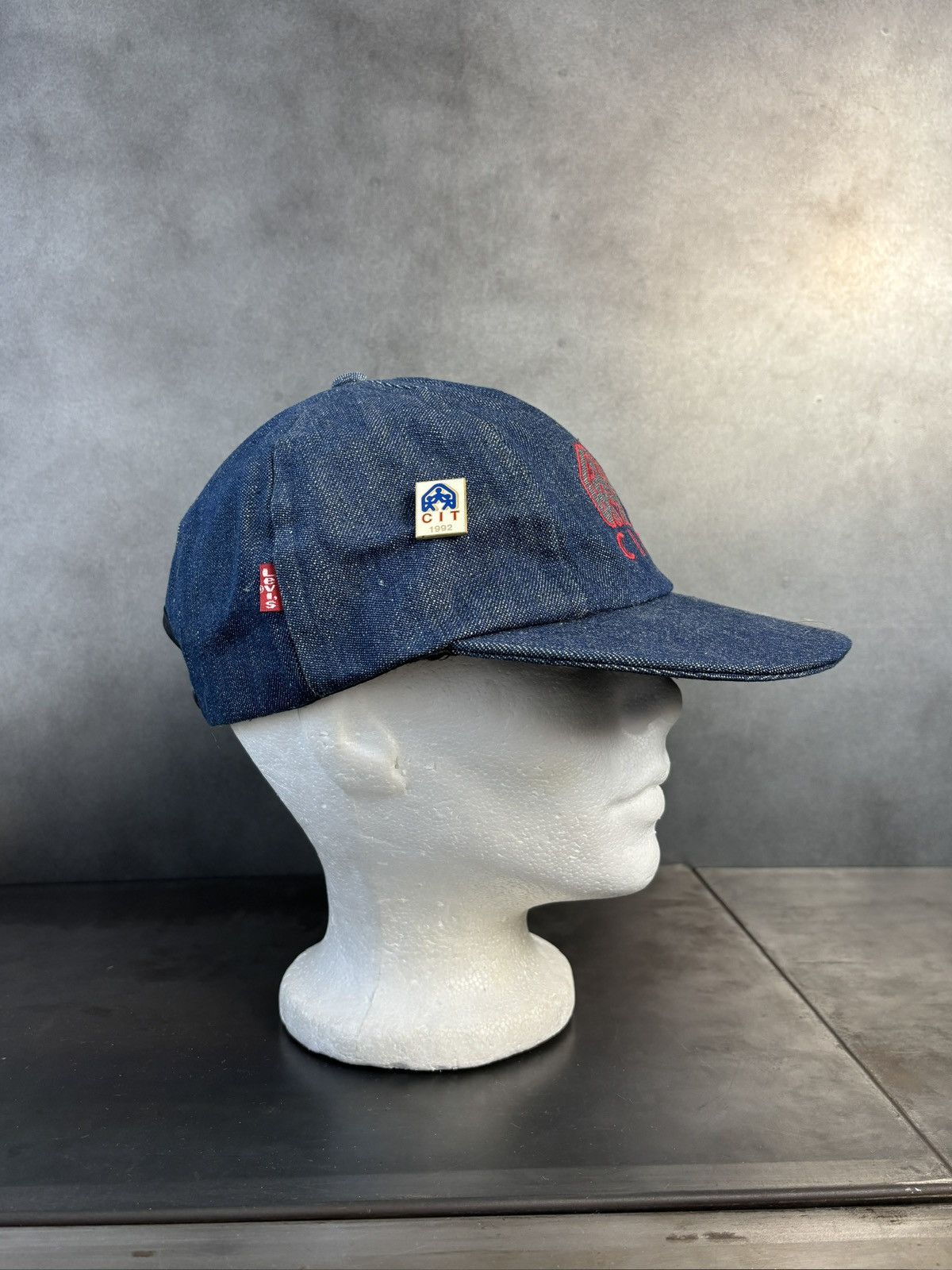 Levi's Vintage Levi's Red Tab Hat Dark Denim Snapback Blue Jean 90s Size ONE SIZE - 1 Thumbnail