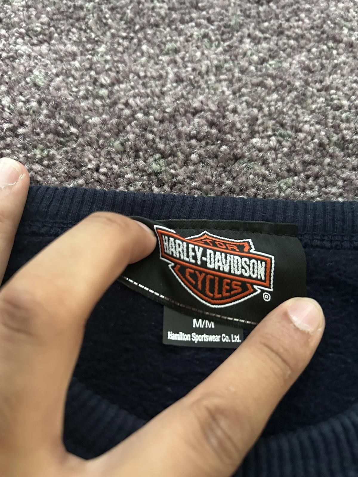 Harley Davidson Vintage Harley-Davidson Navy Crewneck – Tonal Bar & Shield Size US M / EU 48-50 / 2 - 3 Thumbnail
