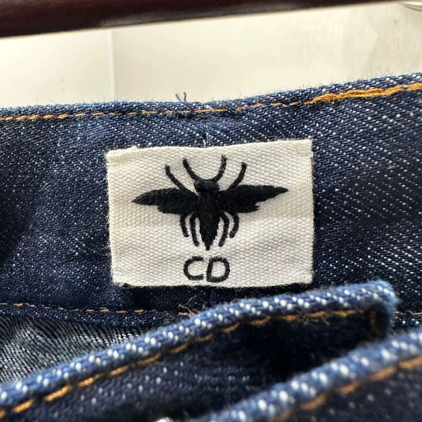 Christian Dior Monsieur Christian Dior 24SS mar491 logo leather tag jeans 36 Size 26" / US 2 / IT 38 - 3 Thumbnail