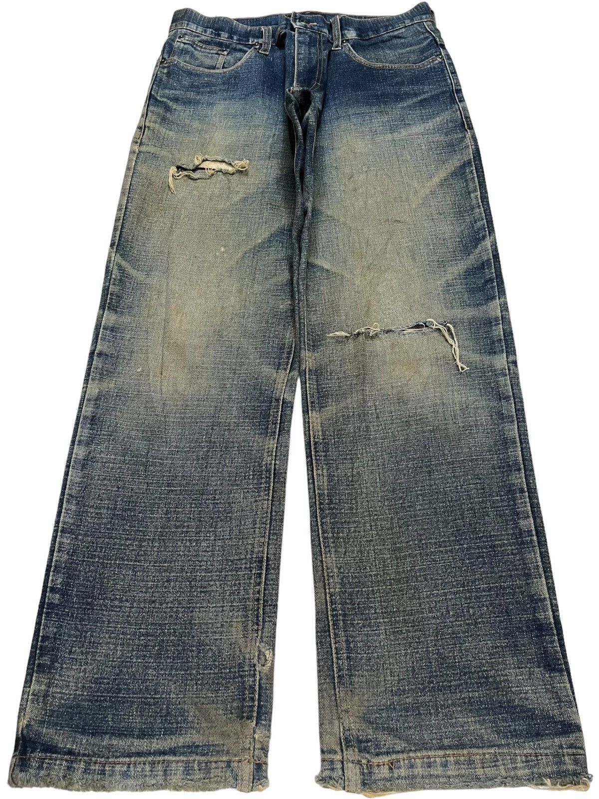 Vintage Japanese Brand Sick Mud Wash Distressed Loose Jeans