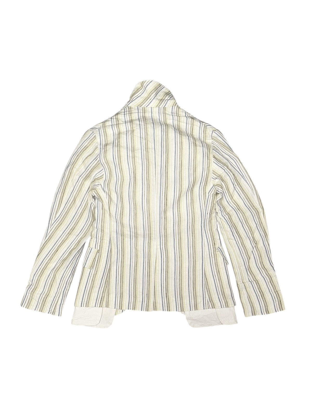 Paul Harnden Shoemakers Extended Pocket Stripe Linen Blazer Size XS / US 0-2 / IT 36-38 - 2 Thumbnail