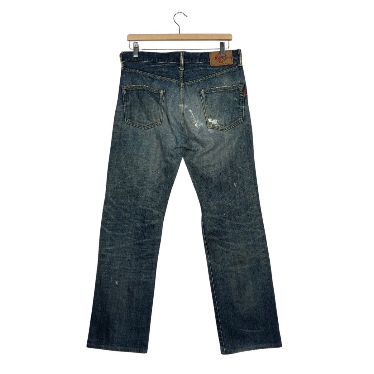 OMNIGOD Omnigod Japanese Selvedge Distressed Faded Indigo Denim Rare Size US 32 / EU 48 - 9 Thumbnail
