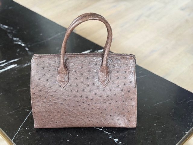 Other Genuine Full-Point Ostrich Leather Handbag– Made in Japan Size ONE SIZE - 8 Thumbnail