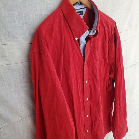 Tommy Hilfiger Vintage Tommy Hilfiger Classic Red Men's Shirt Sz:XXL Size US XXL / EU 58 / 5 - 4 Thumbnail
