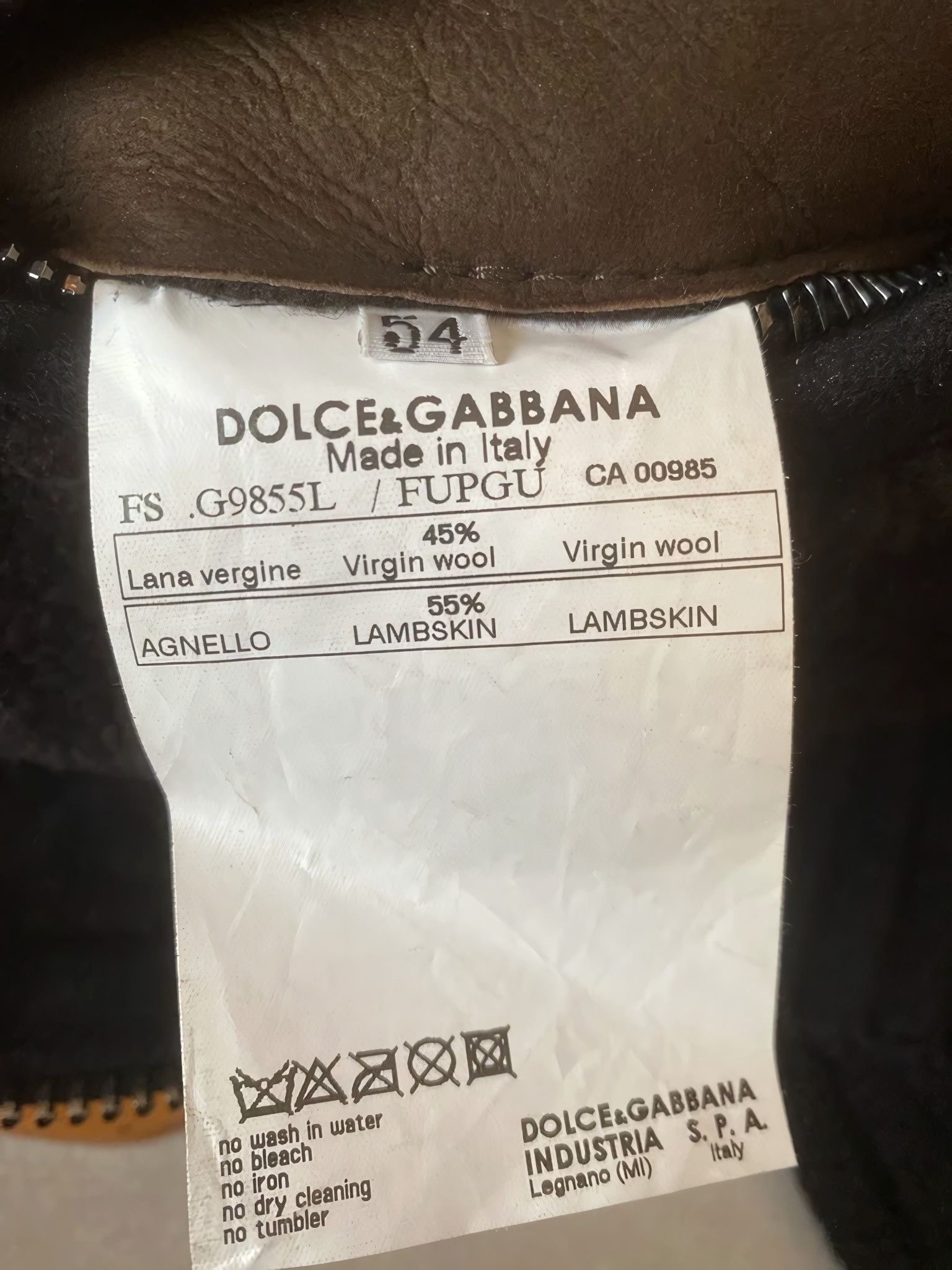 Dolce & Gabbana LAMBSKIN SHEARLING WOOL JACKET Size US L / EU 52-54 / 3 - 6 Thumbnail