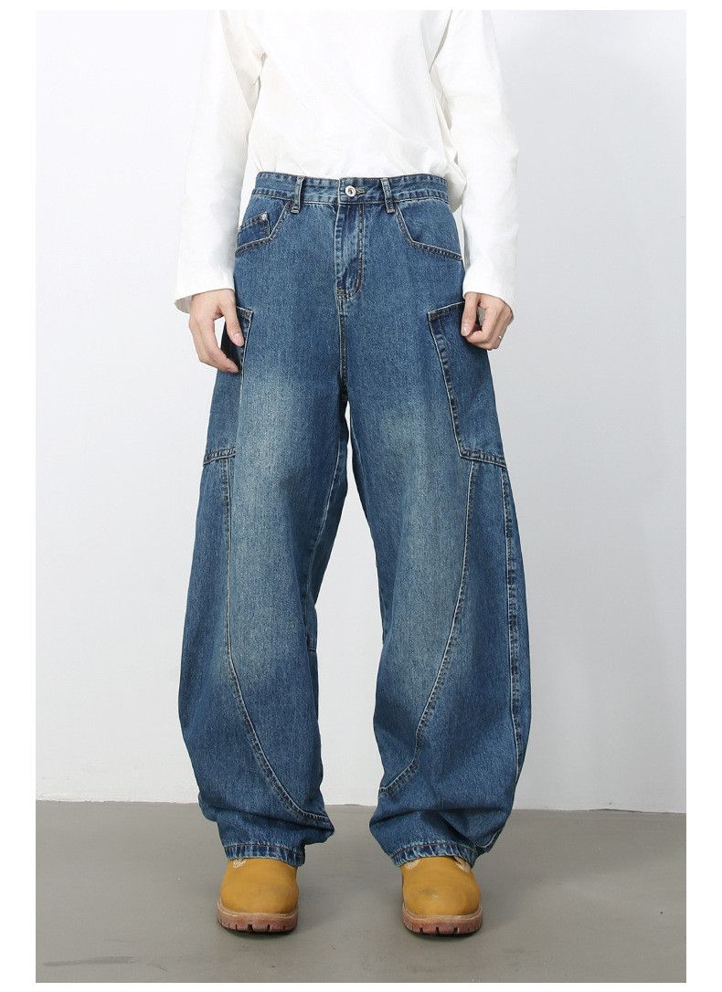 Japanese Brand × Jean Men's loose retro distressed gallery trendy scimitar jeans Size US 32 / EU 48 - 1 Thumbnail