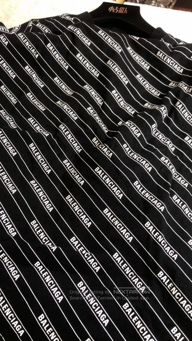 Balenciaga Balenciaga Black Logo Print Short Sleeve Tee. Size US L / EU 52-54 / 3 - 9 Thumbnail