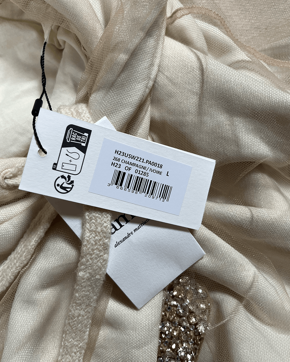 Other AMI Alexandre Mattiussi 2 Layer Cotton /Tulle Hoodie Size US L / EU 52-54 / 3 - 7 Thumbnail
