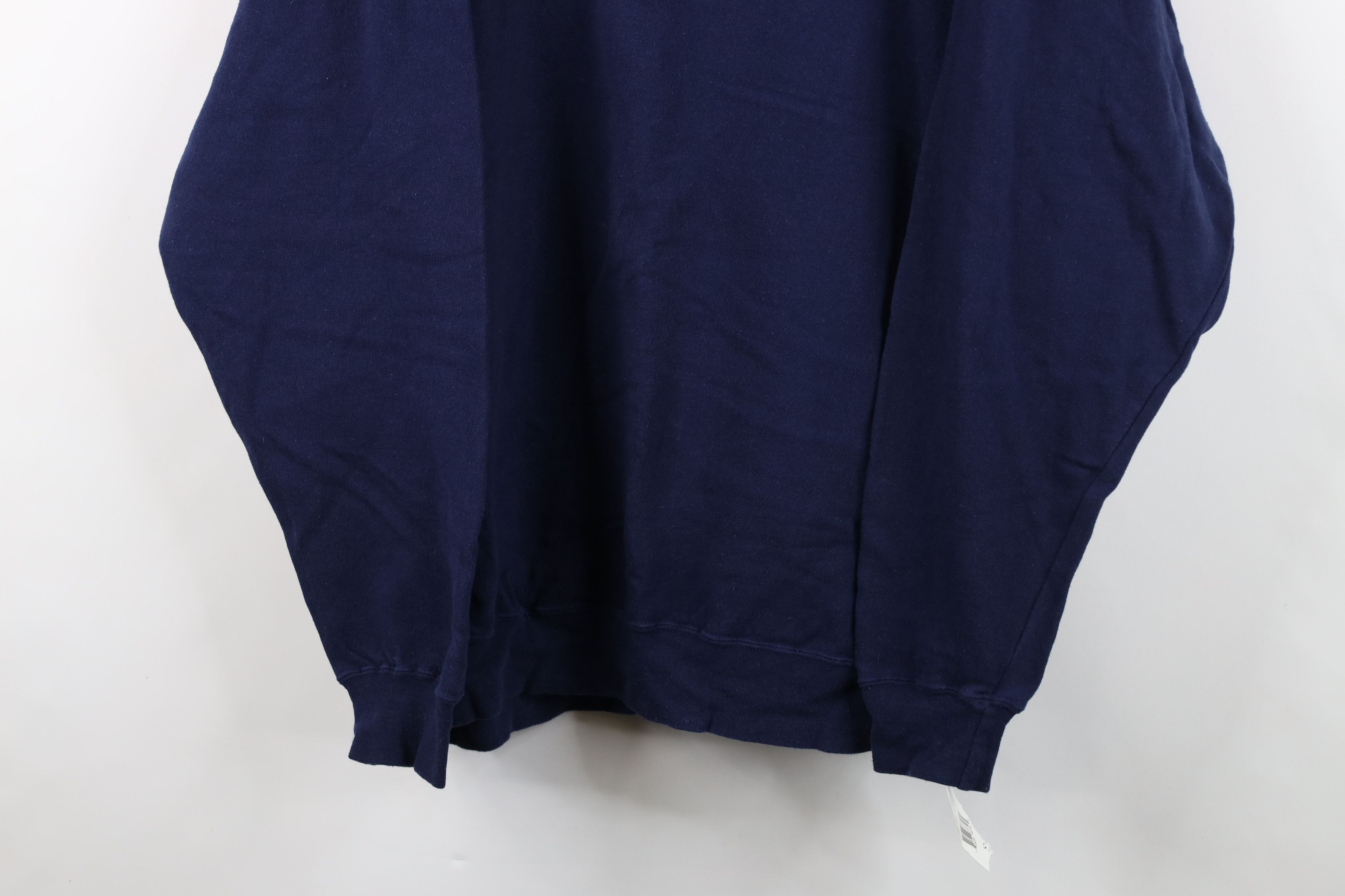 Vintage Deadstock Vintage 90s Streetwear Terry Sweatshirt Blue Size US XL / EU 56 / 4 - 3 Thumbnail