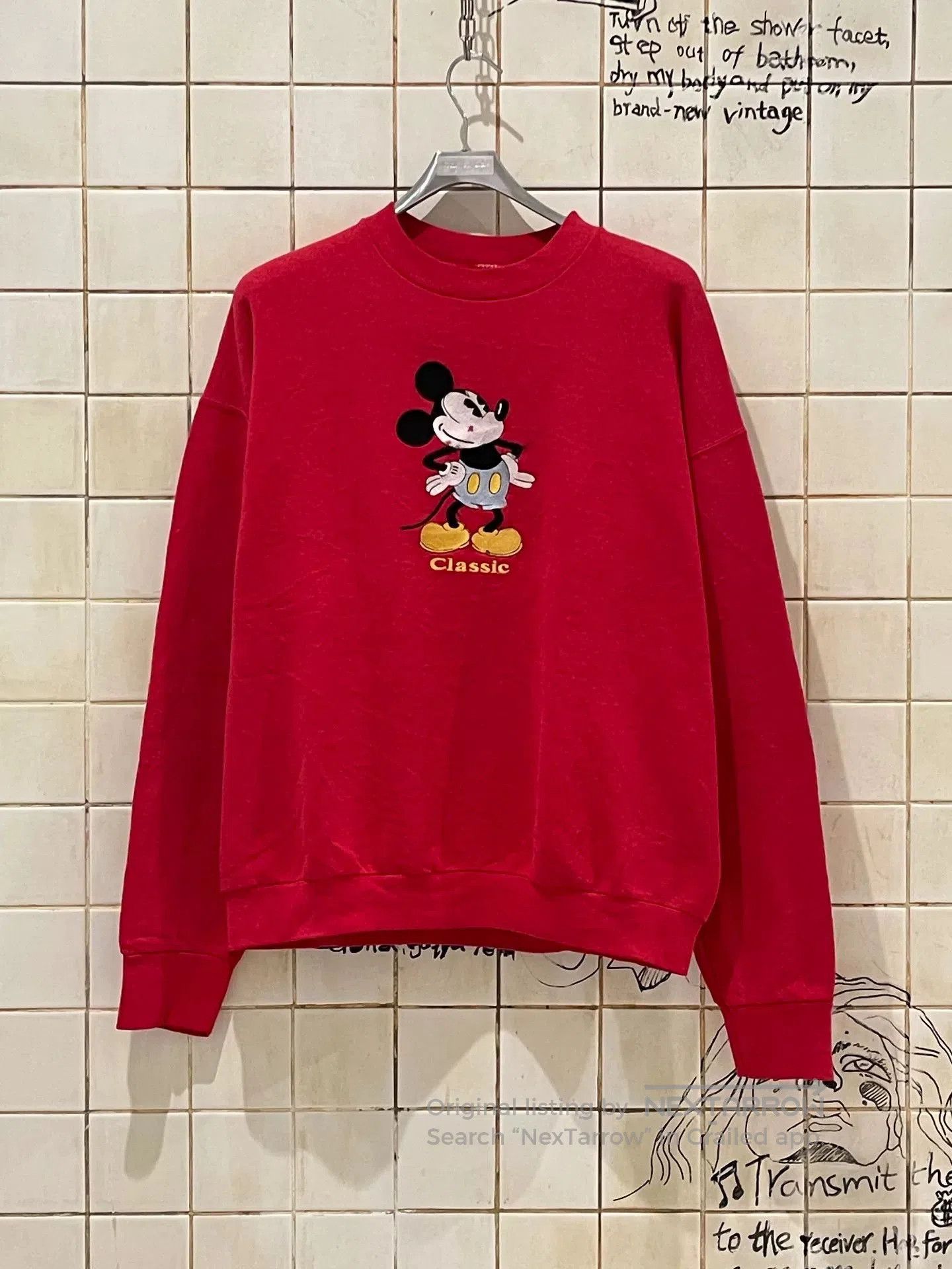 Mickey & Co. Vintage Mickey Mouse Embroidered Sweatshirt. Size US M / EU 48-50 / 2 - 1 Thumbnail