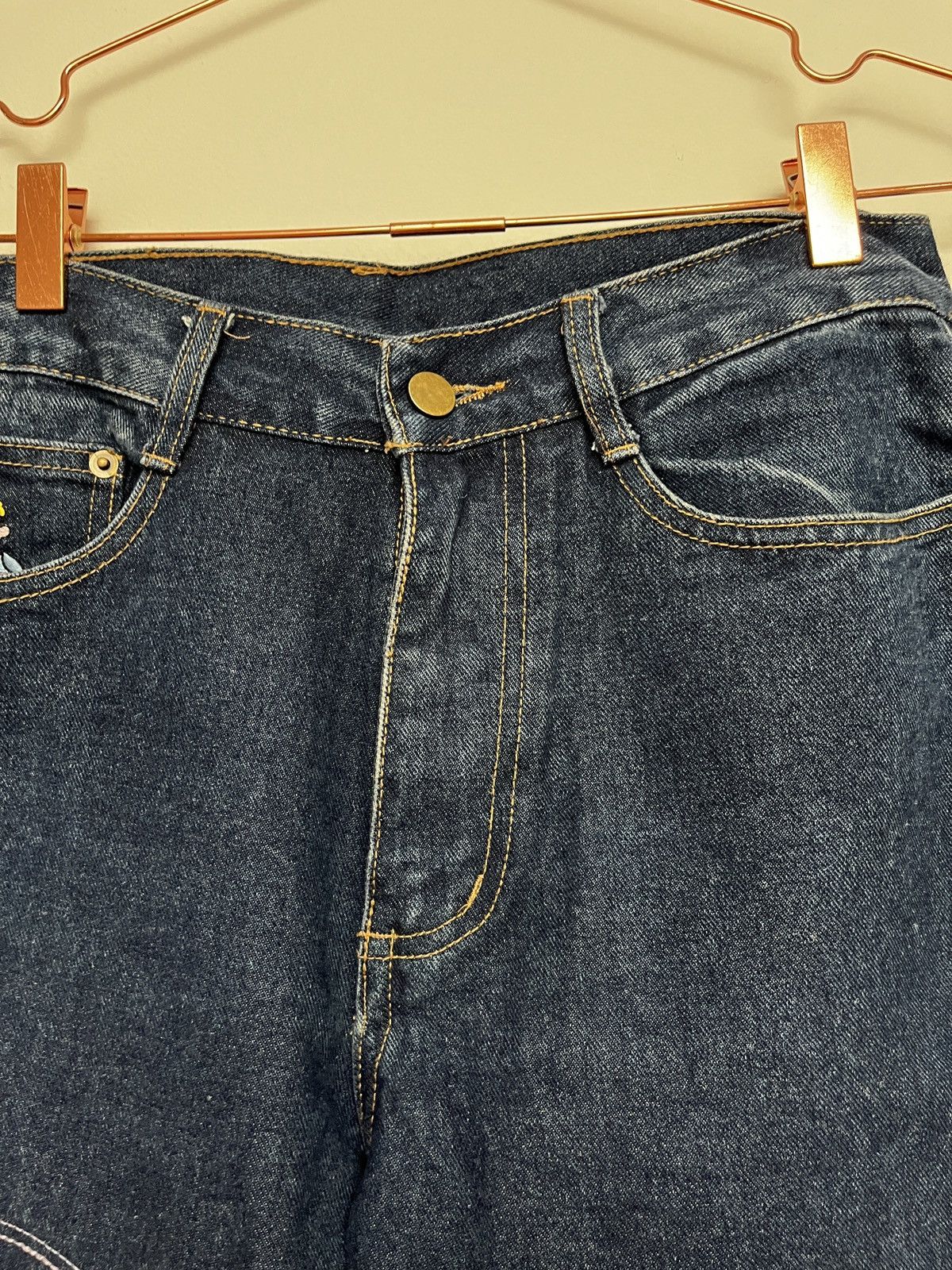 KidSuper Kid Super FW21 Stitched Face Jeans (unisex) Size US 30 / EU 46 - 22 Thumbnail