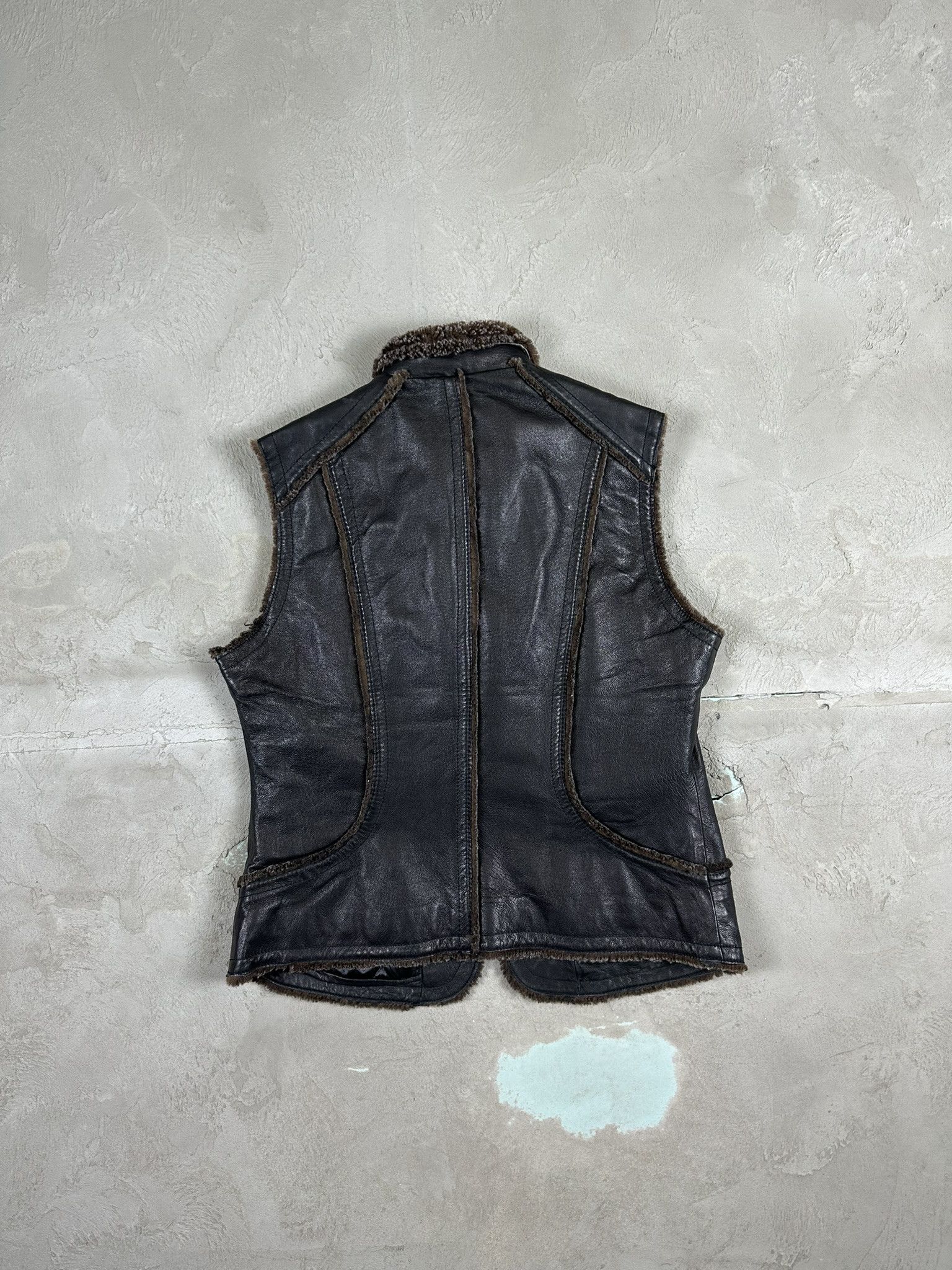 Japanese Brand 90s Vintage Leather Avant Garde Vest Size M / US 6-8 / IT 42-44 - 5 Thumbnail