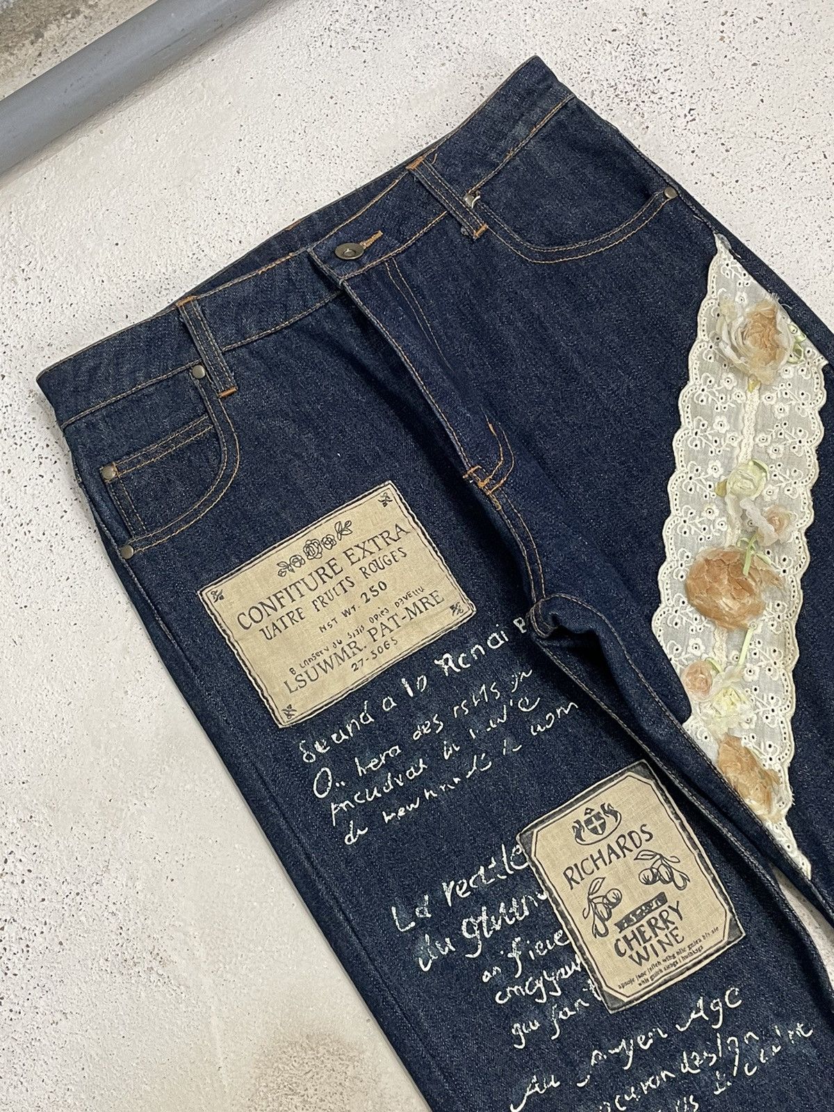 Designer Cawaii Slim Flower Art Life France Poem Size 27" / US 4 / IT 40 - 3 Thumbnail