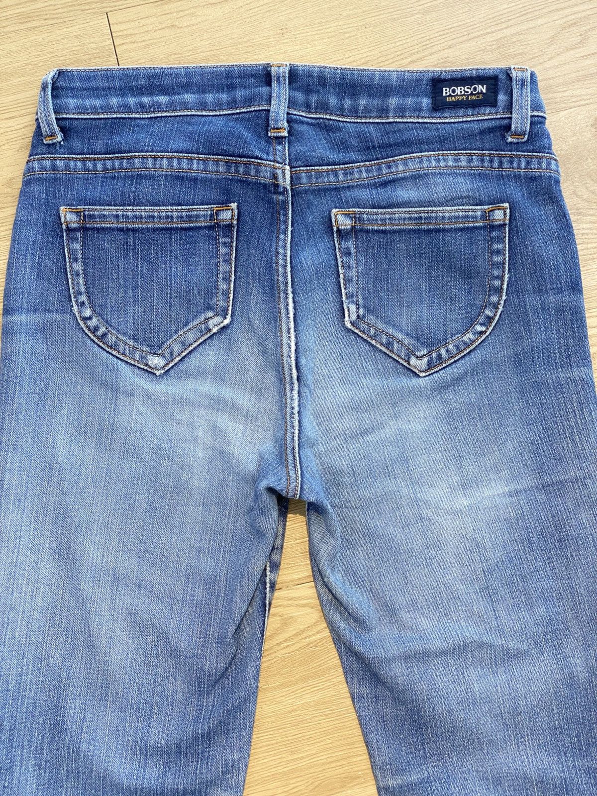 If Six Was Nine Japanese Brand Blue Wash Style Flare Distress Jeans Size US 29 - 4 Thumbnail