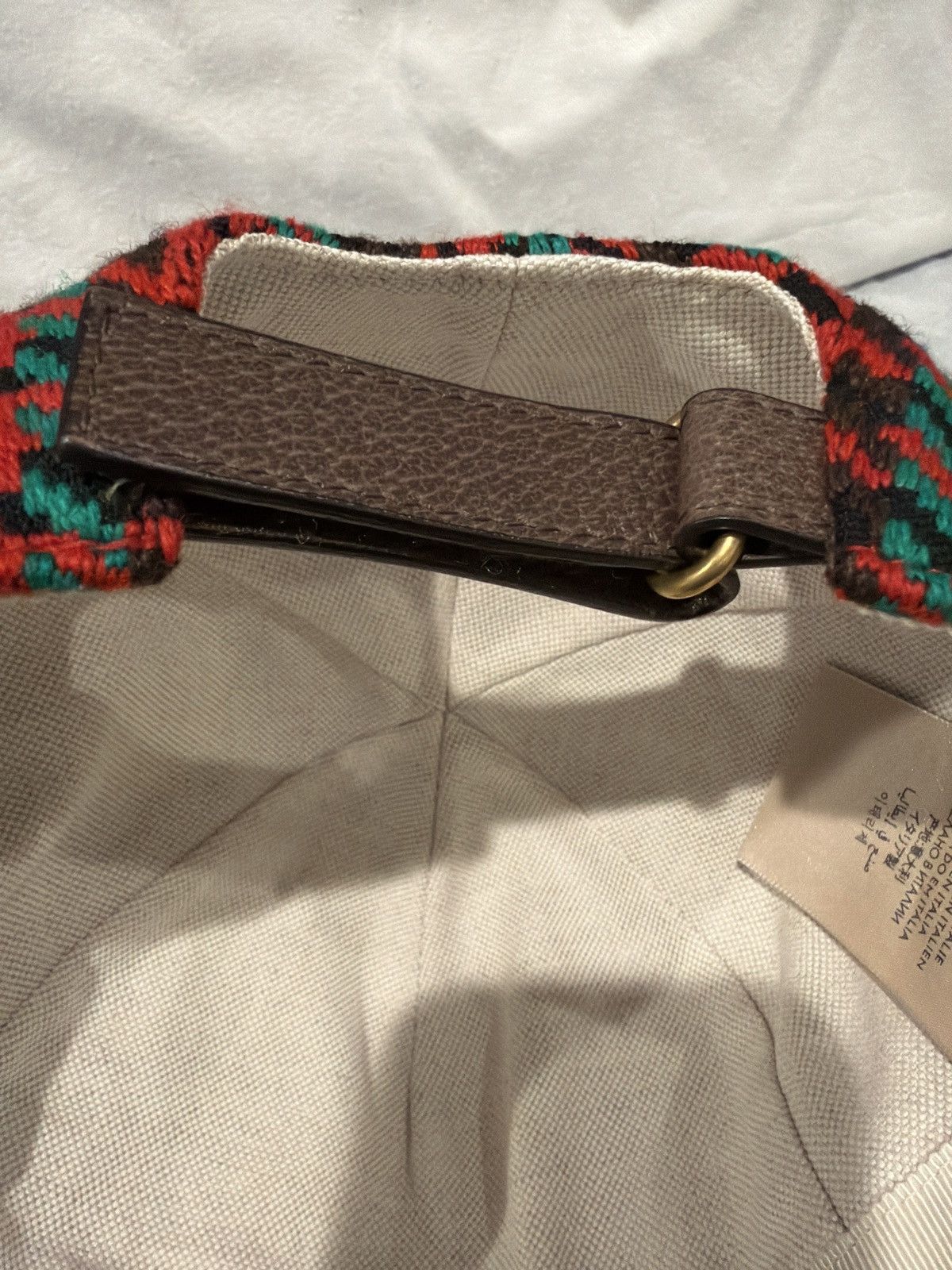 Gucci Gucci GG Monogram Wool Knit Baseball Cap Red Green OS Size ONE SIZE - 3 Thumbnail